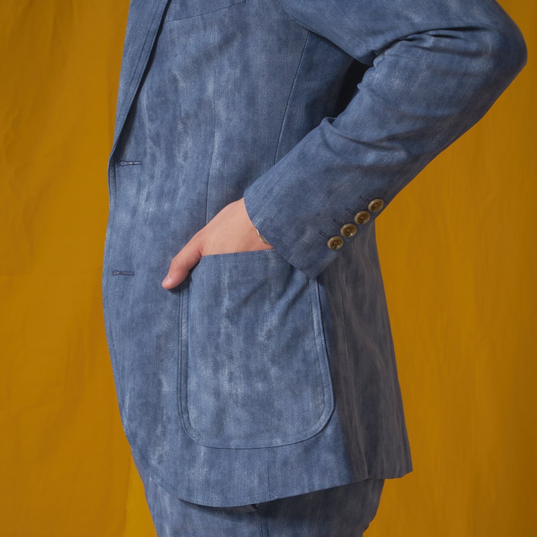 Wash Denim Single/ブルー【結婚式 タキシード】