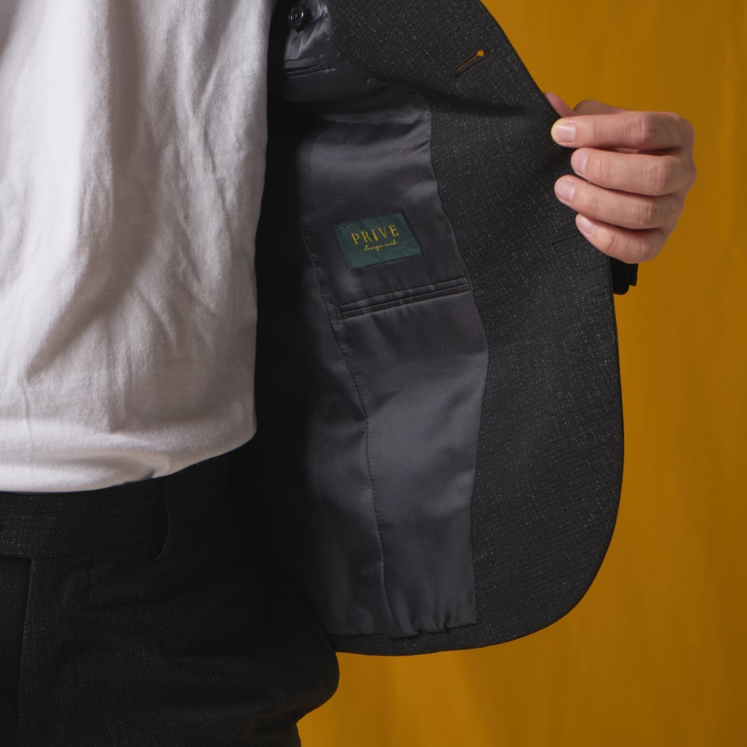 Nylon Single/ブラック【結婚式 タキシード】