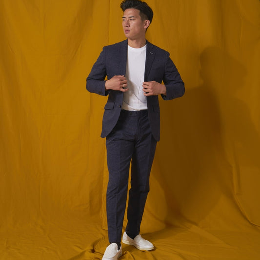 Nylon Single/ネイビー【結婚式 タキシード】