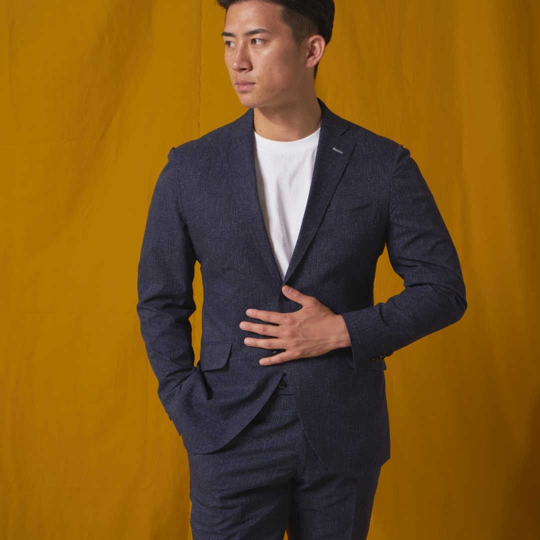 Nylon Single/ネイビー【結婚式 タキシード】