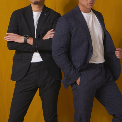 Nylon Single/ネイビー【結婚式 タキシード】