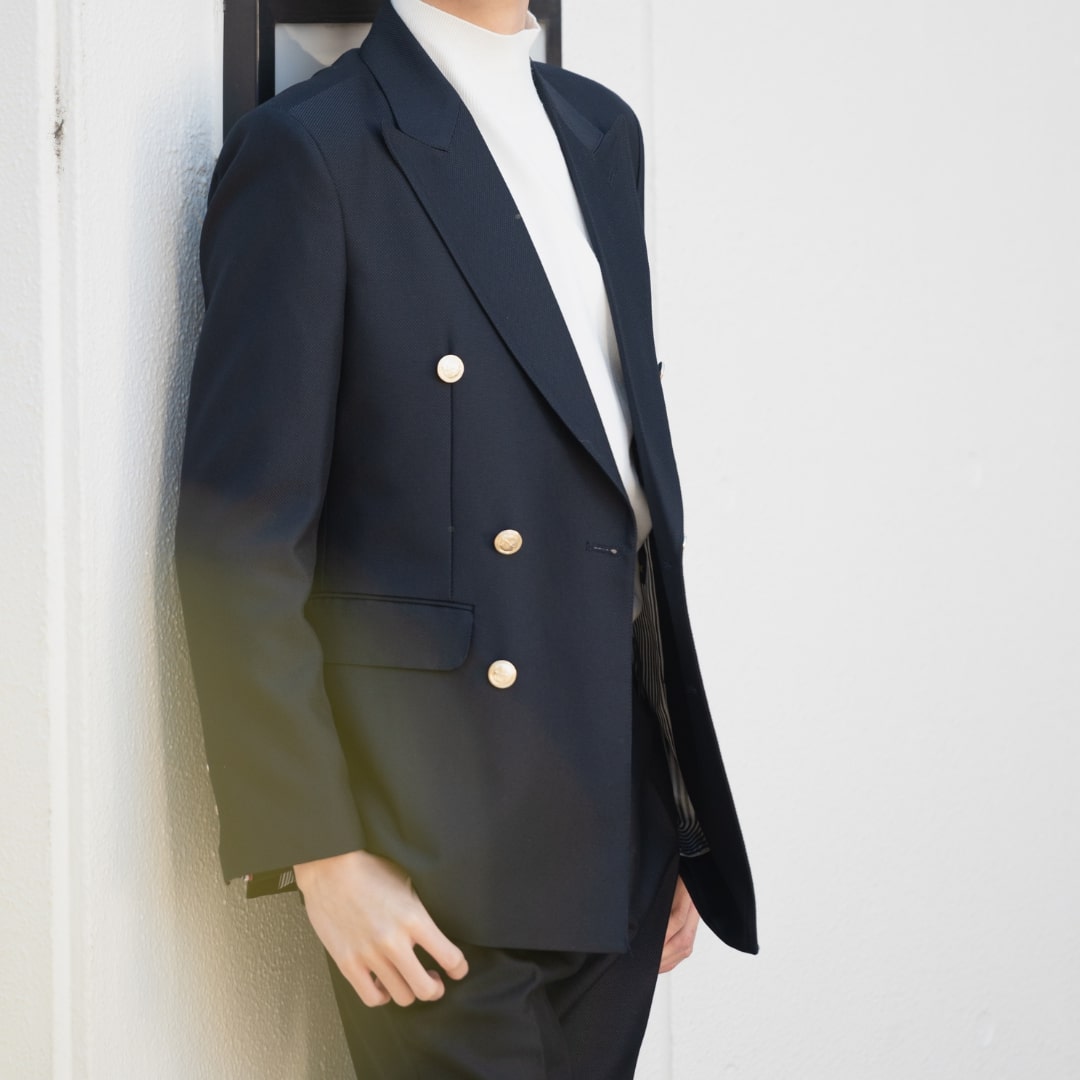 K Double 3Line/ネイビー【結婚式 タキシード】