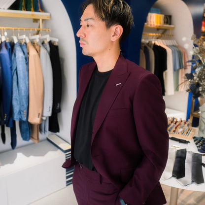 Gloss Single/レッド【結婚式 タキシード】