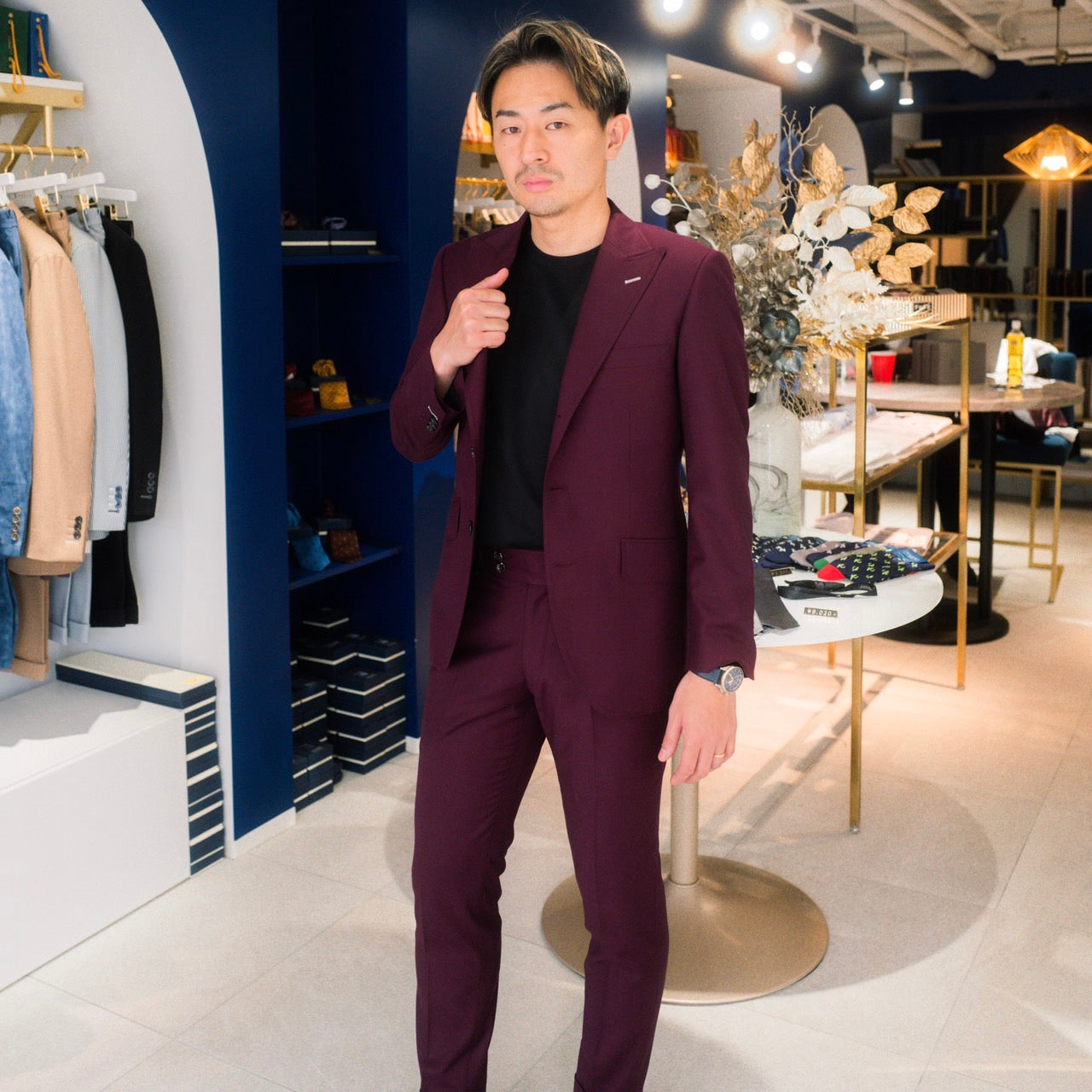 Gloss Single/レッド【結婚式 タキシード】