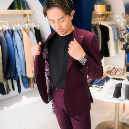 Gloss Single/レッド【結婚式 タキシード】