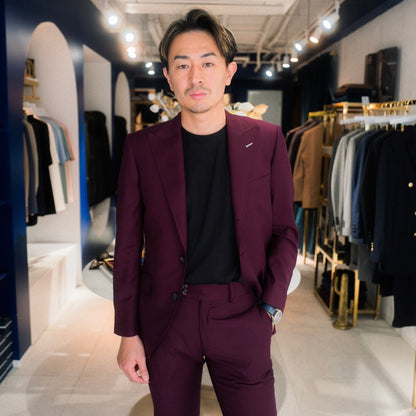 Gloss Single/レッド【結婚式 タキシード】