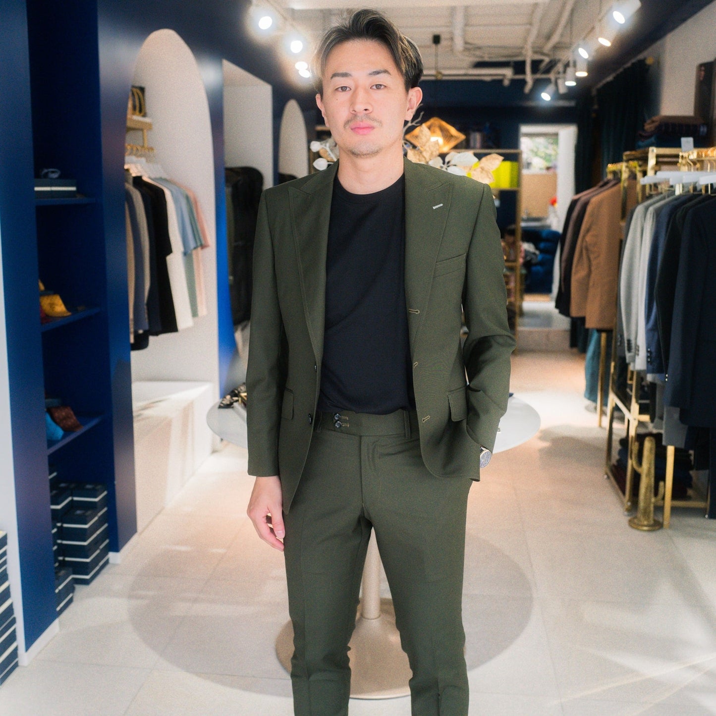 Gloss Single/カーキ【結婚式 タキシード】