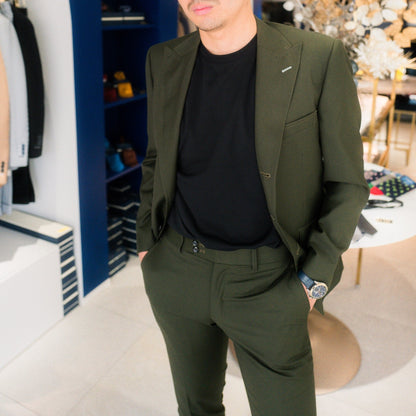 Gloss Single/カーキ【結婚式 タキシード】