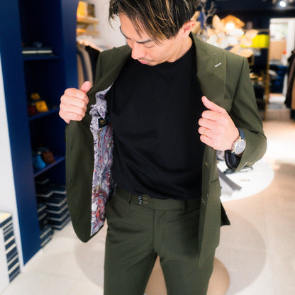 Gloss Single/カーキ【結婚式 タキシード】