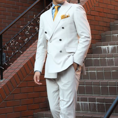 ホワイトダブルスーツ【結婚式 タキシード オーダーメイド】