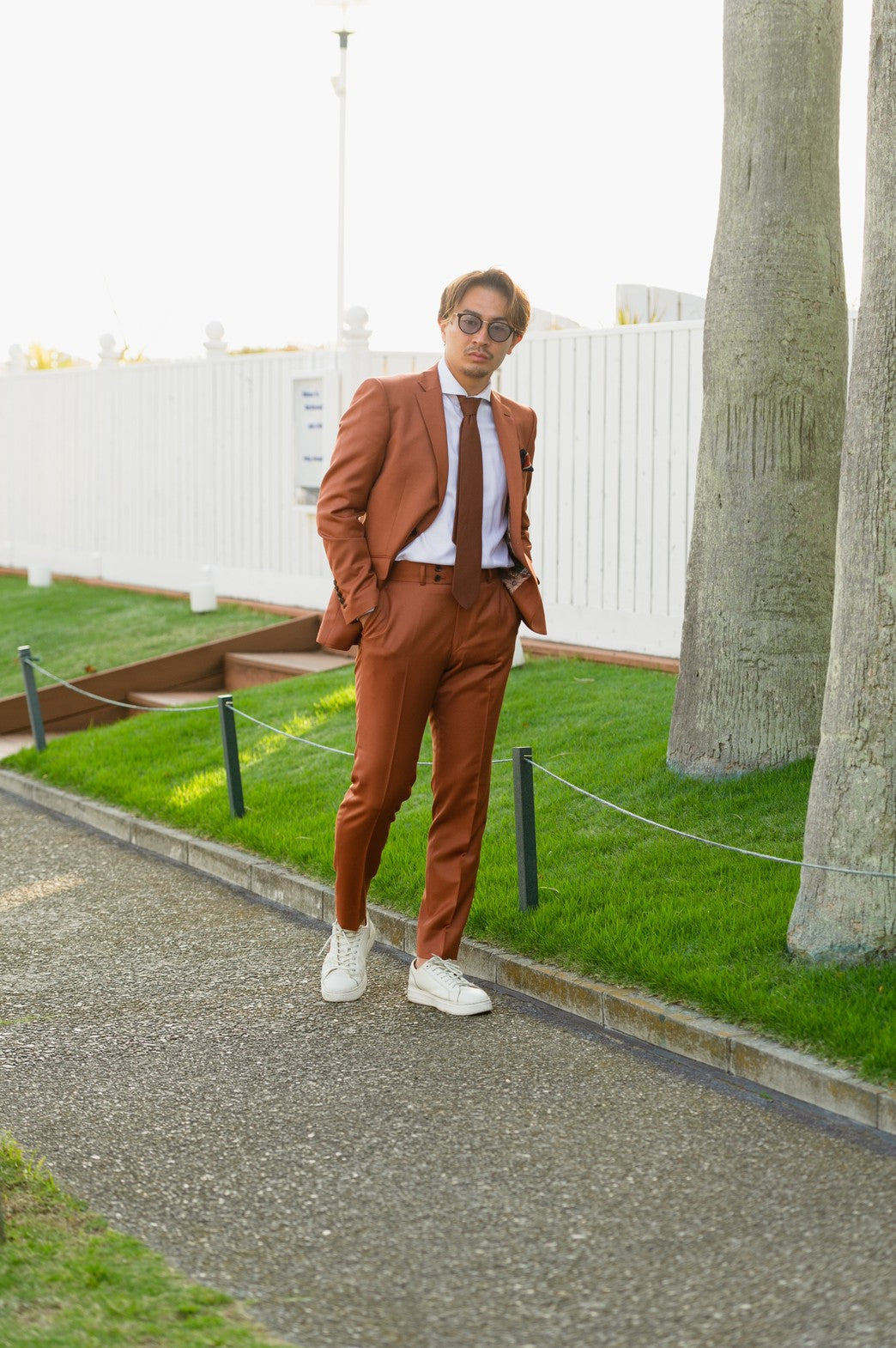 【CORDY特典あり】オレンジスーツ/ベスト付き【結婚式 タキシード オーダーメイド】