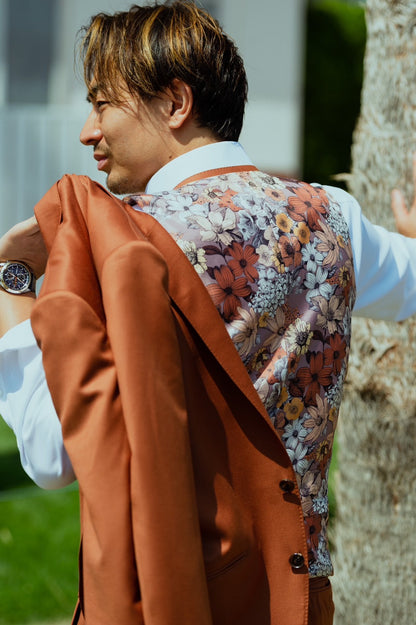 【CORDY特典あり】オレンジスーツ/ベスト付き【結婚式 タキシード オーダーメイド】