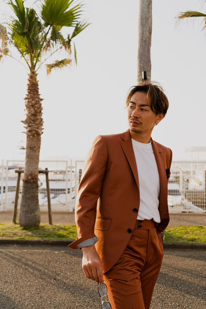 【CORDY特典あり】オレンジスーツ/ベスト付き【結婚式 タキシード オーダーメイド】