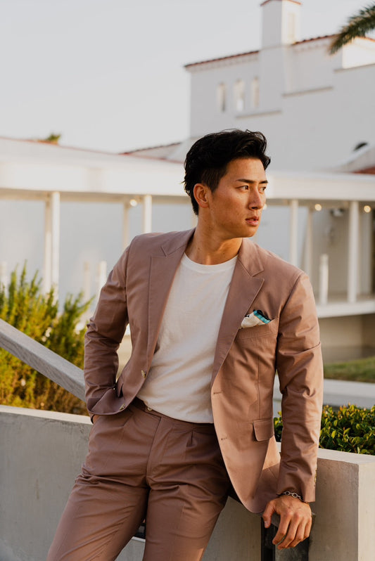 ピンクベージュスーツ【結婚式 タキシード オーダーメイド】