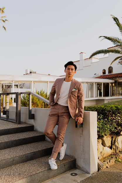 ピンクベージュスーツ【結婚式 タキシード オーダーメイド】