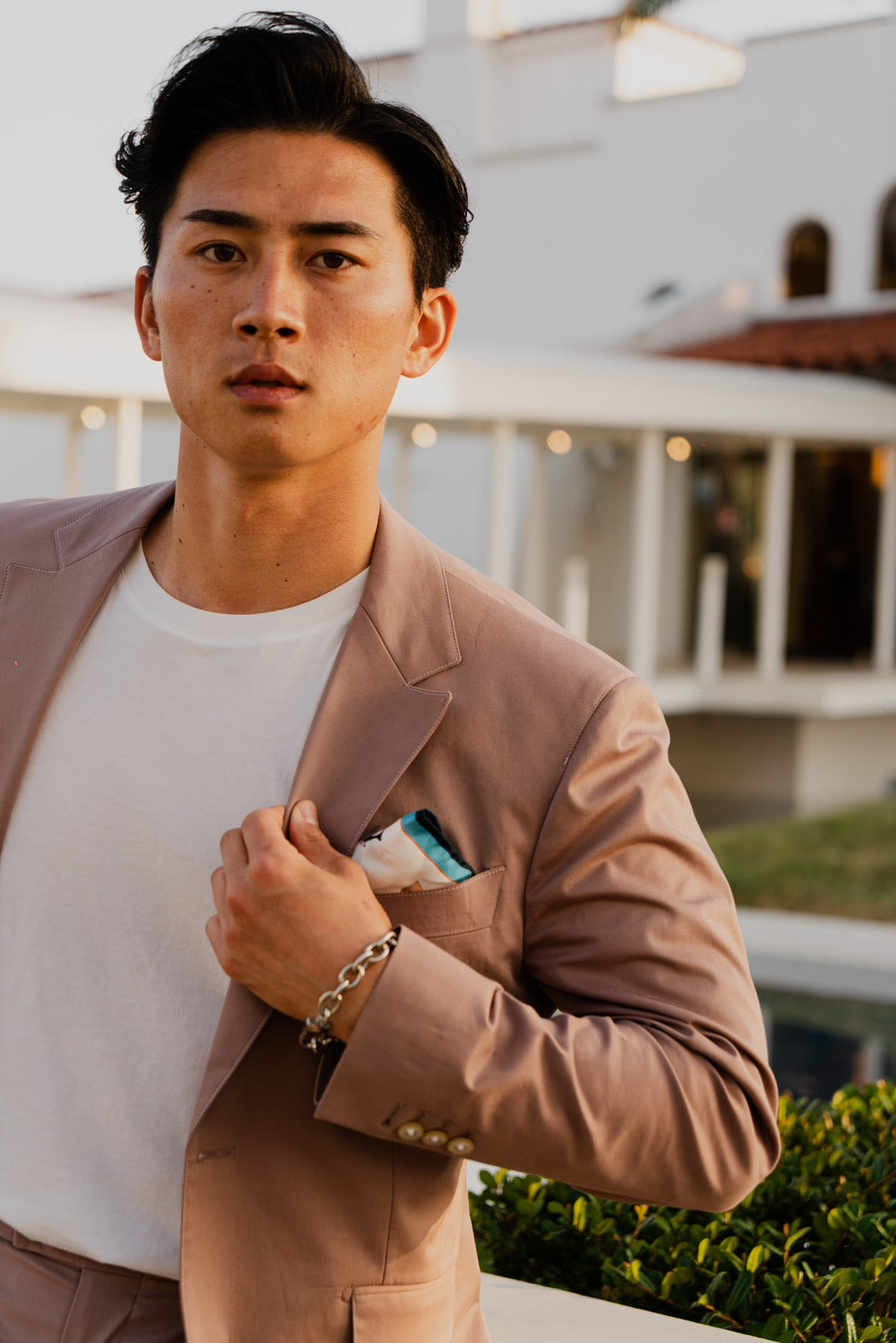 ピンクベージュスーツ【結婚式 タキシード オーダーメイド】