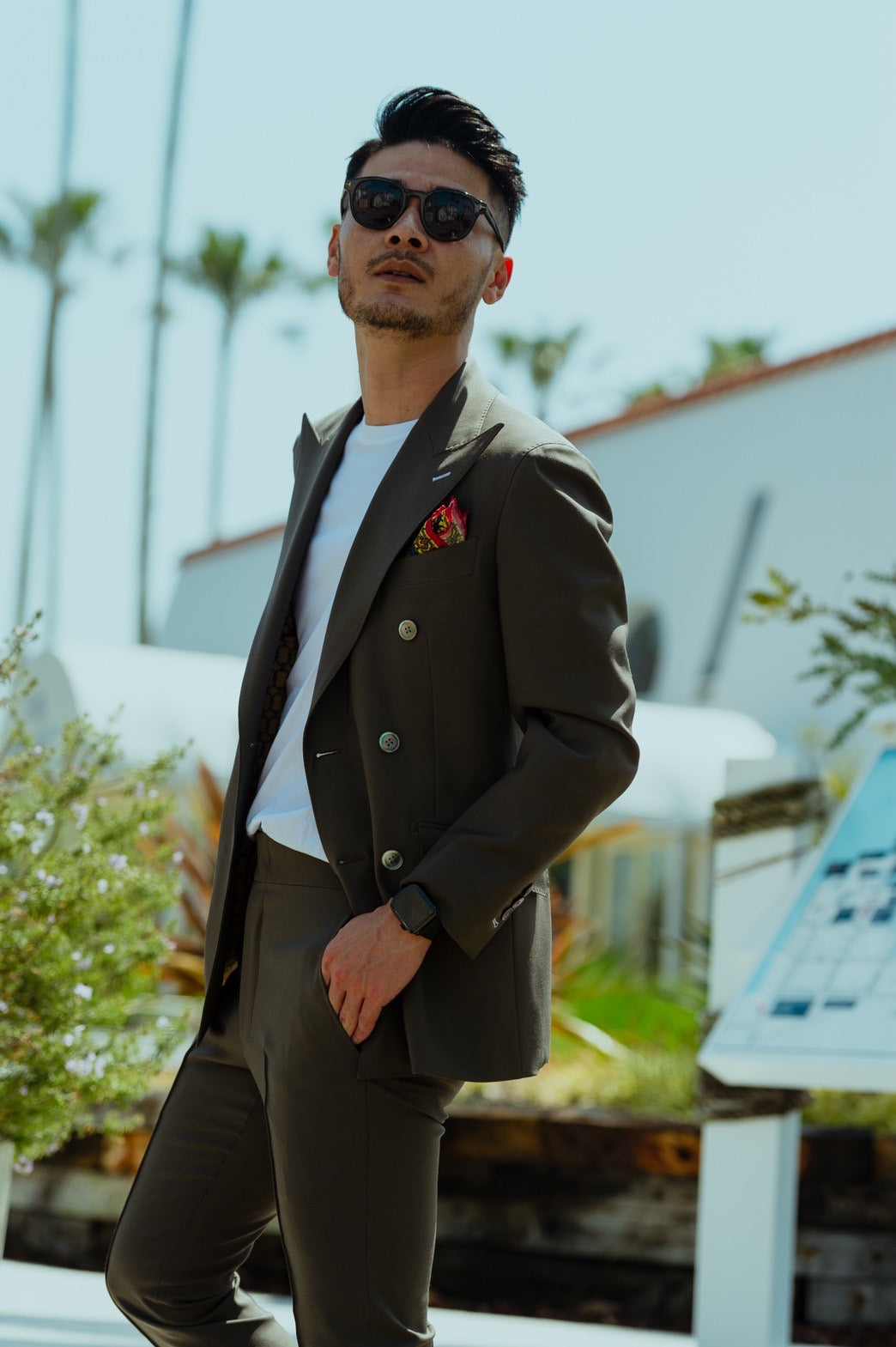 カーキダブルスーツ【結婚式 タキシード オーダーメイド】 – 結婚式