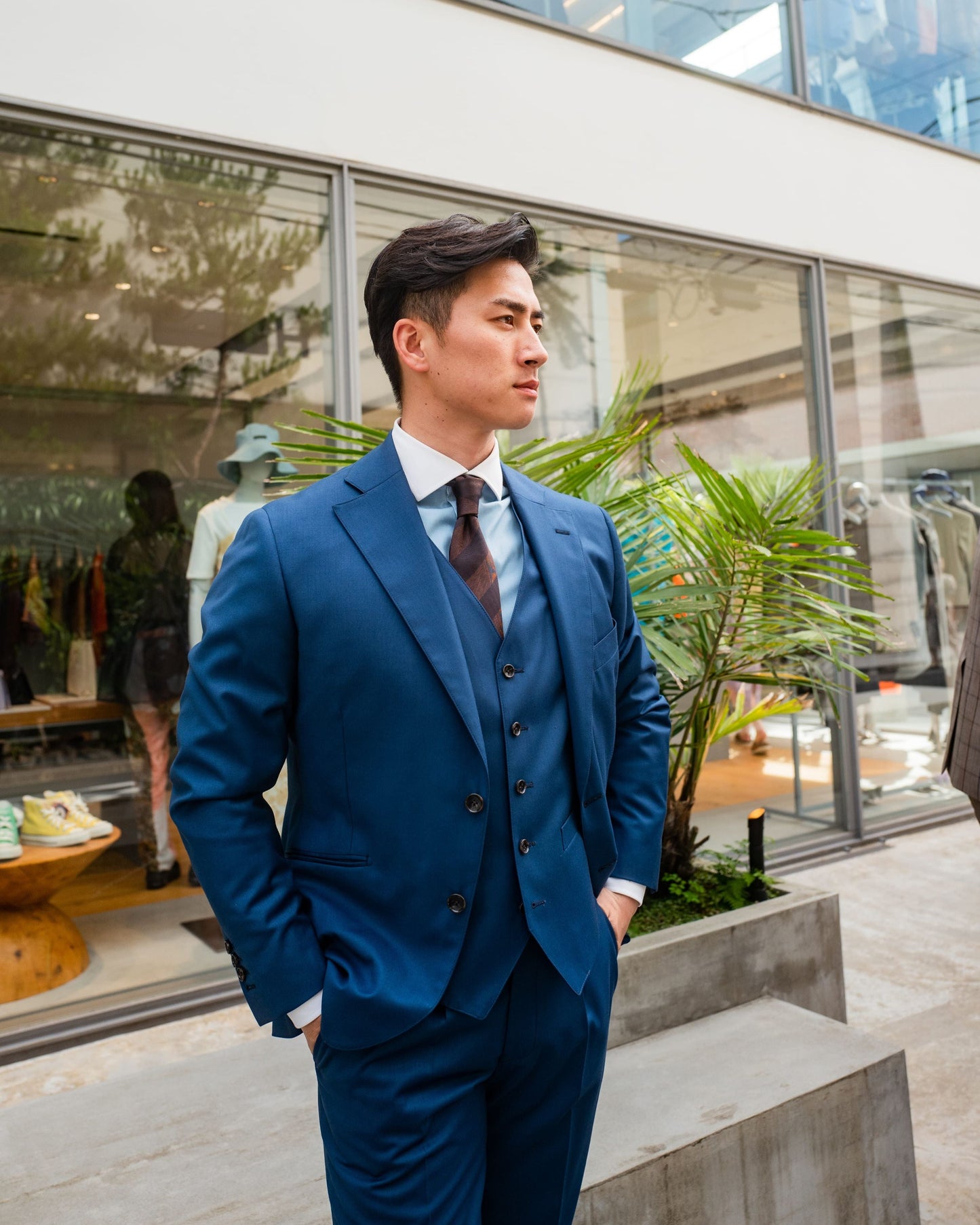 【CORDY特典あり】ブルースーツ/ベスト付き【結婚式 タキシード オーダーメイド】