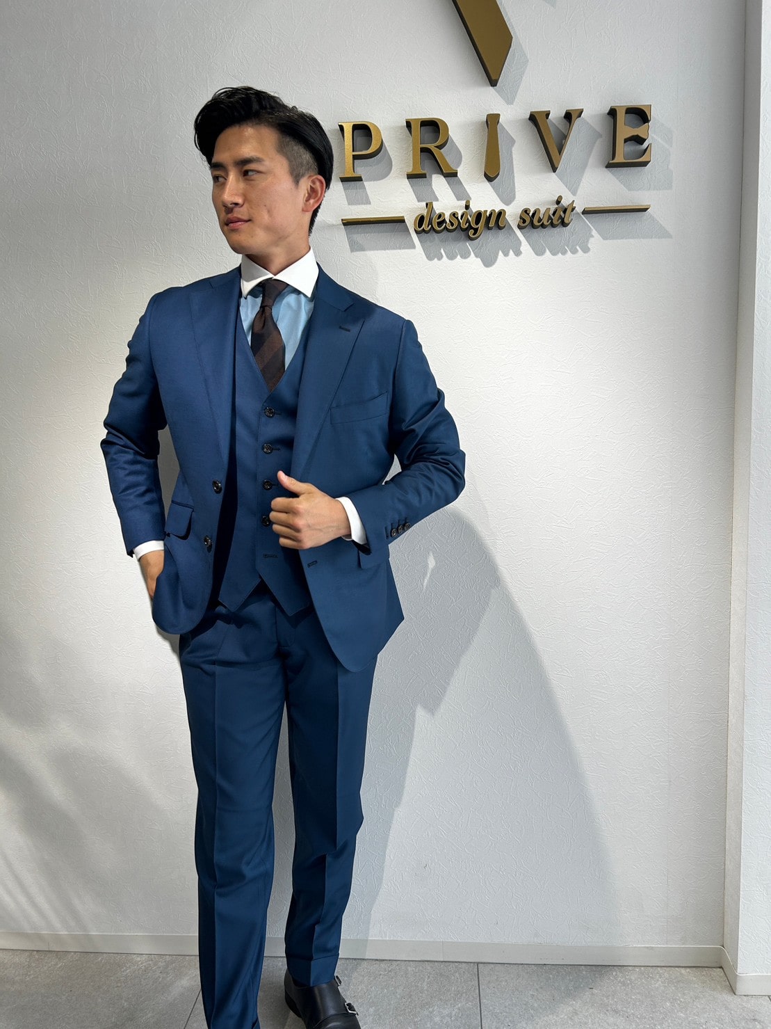 【CORDY特典あり】ブルースーツ/ベスト付き【結婚式 タキシード オーダーメイド】