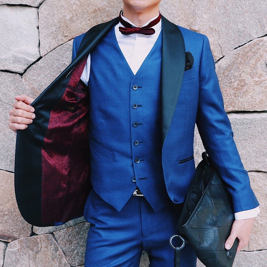 【CORDY特典あり】ベスト付きタキシード/ネイビー【結婚式 タキシード オーダーメイド】