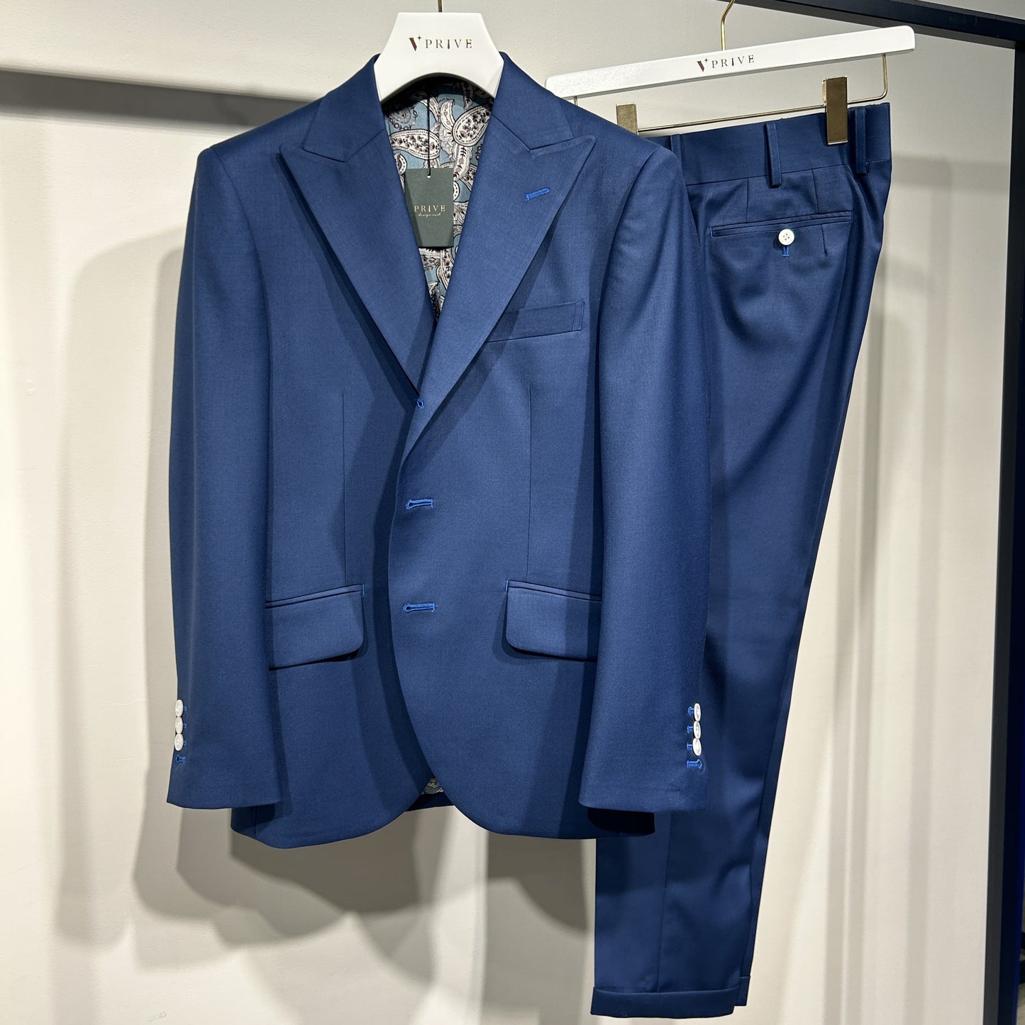 Gloss Single/ブルー【結婚式 タキシード】