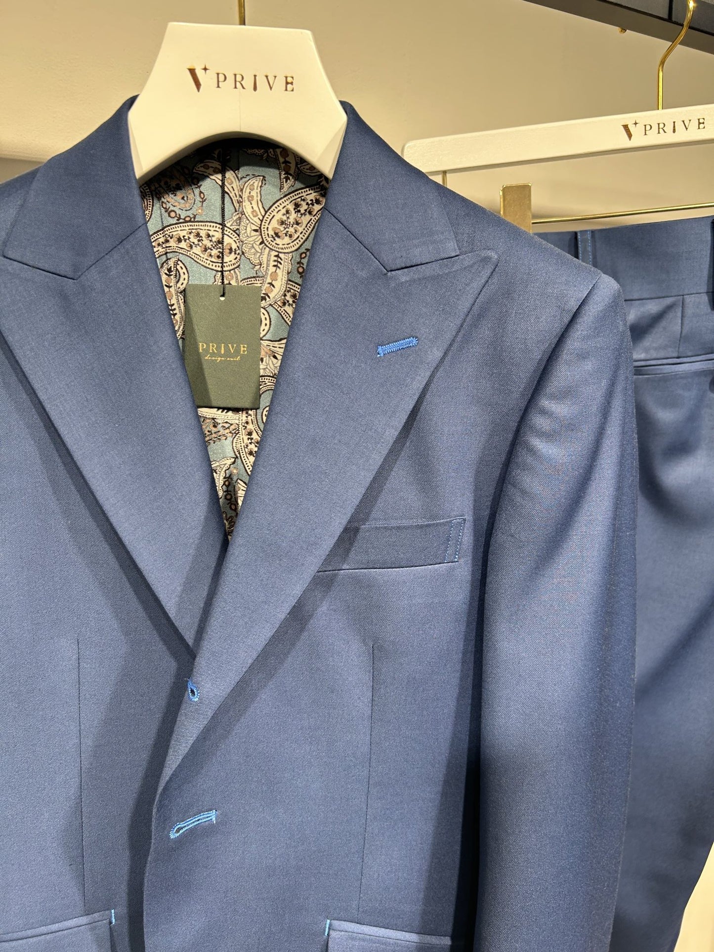 Gloss Single/ブルー【結婚式 タキシード】