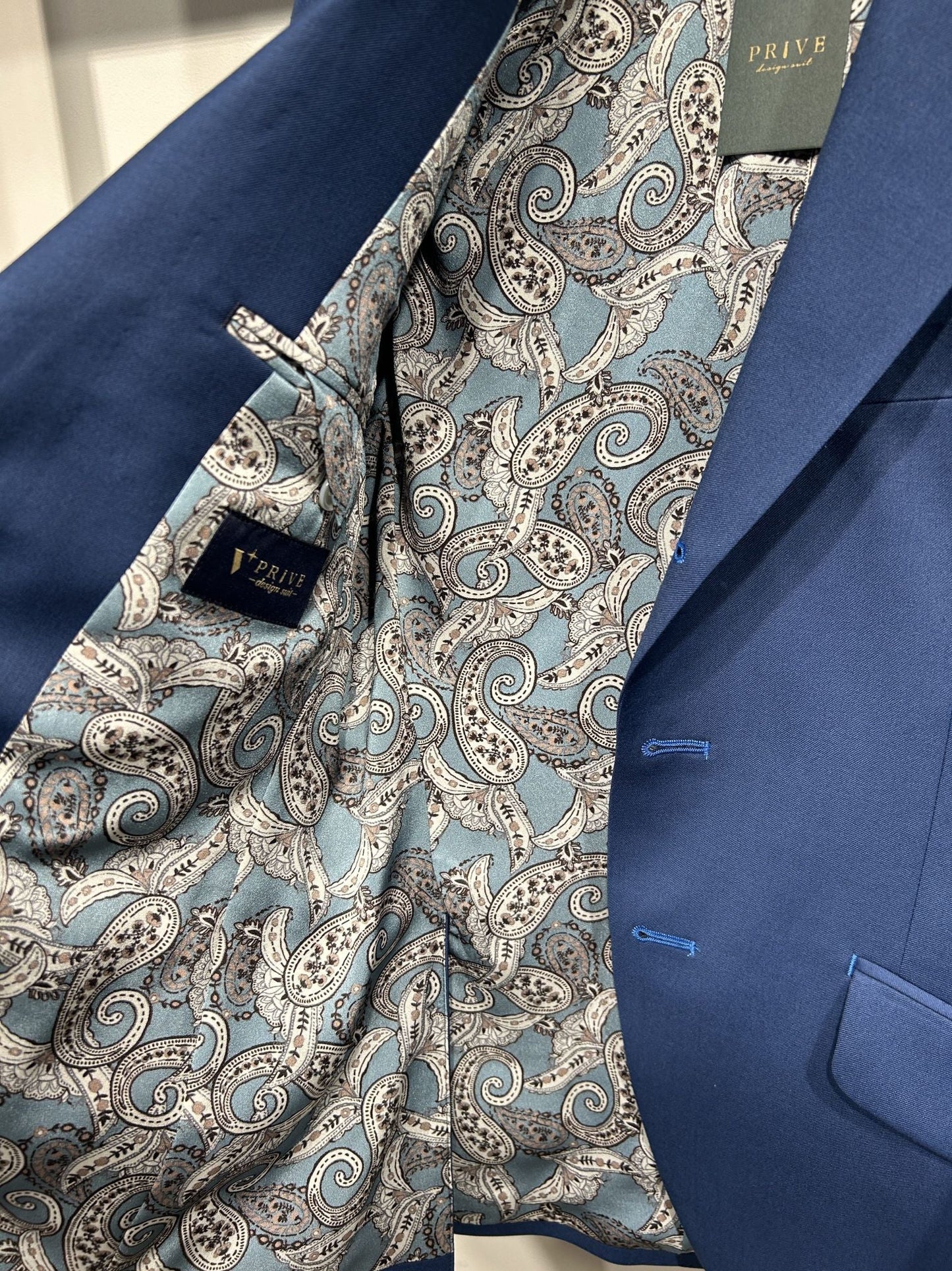 Gloss Single/ブルー【結婚式 タキシード】