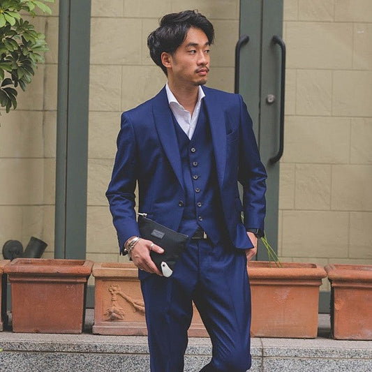 【CORDY特典あり】ブルースーツ/ベスト付き【結婚式 タキシード オーダーメイド】