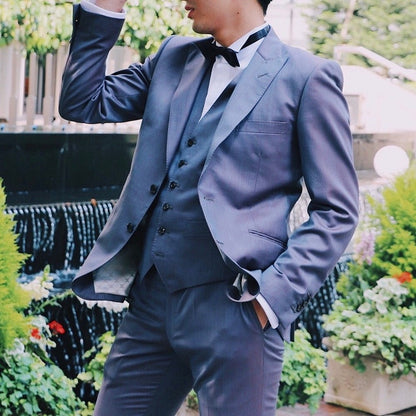 【CORDY特典あり】パープルスーツ/ベスト付き【結婚式 タキシード オーダーメイド】