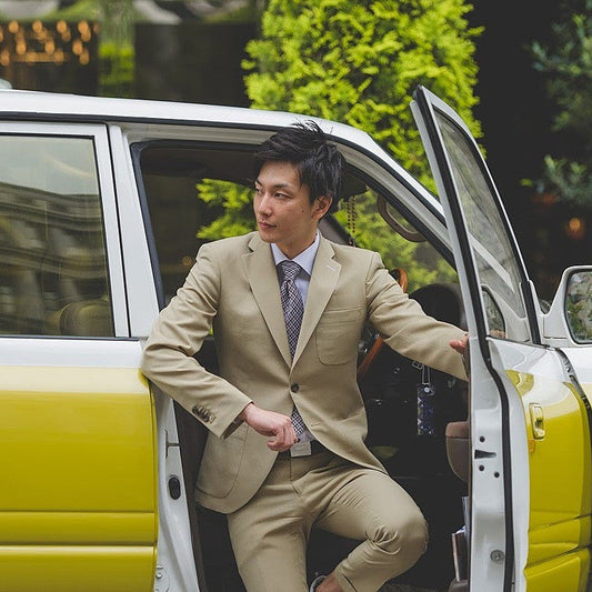 ベージュスーツ【結婚式 タキシード オーダーメイド】