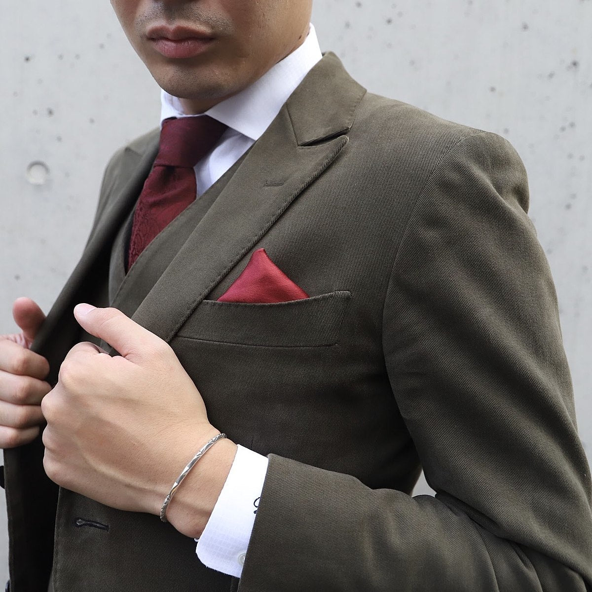 カーキスーツ/ベスト付き【結婚式 タキシード オーダーメイド】