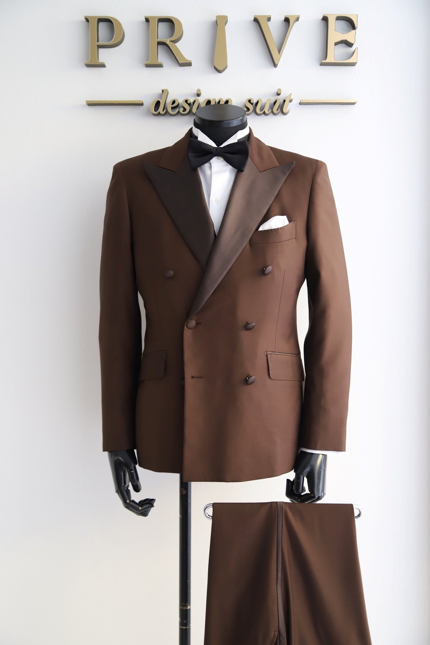 ブラウンダブルタキシード【結婚式 タキシード レンタル】