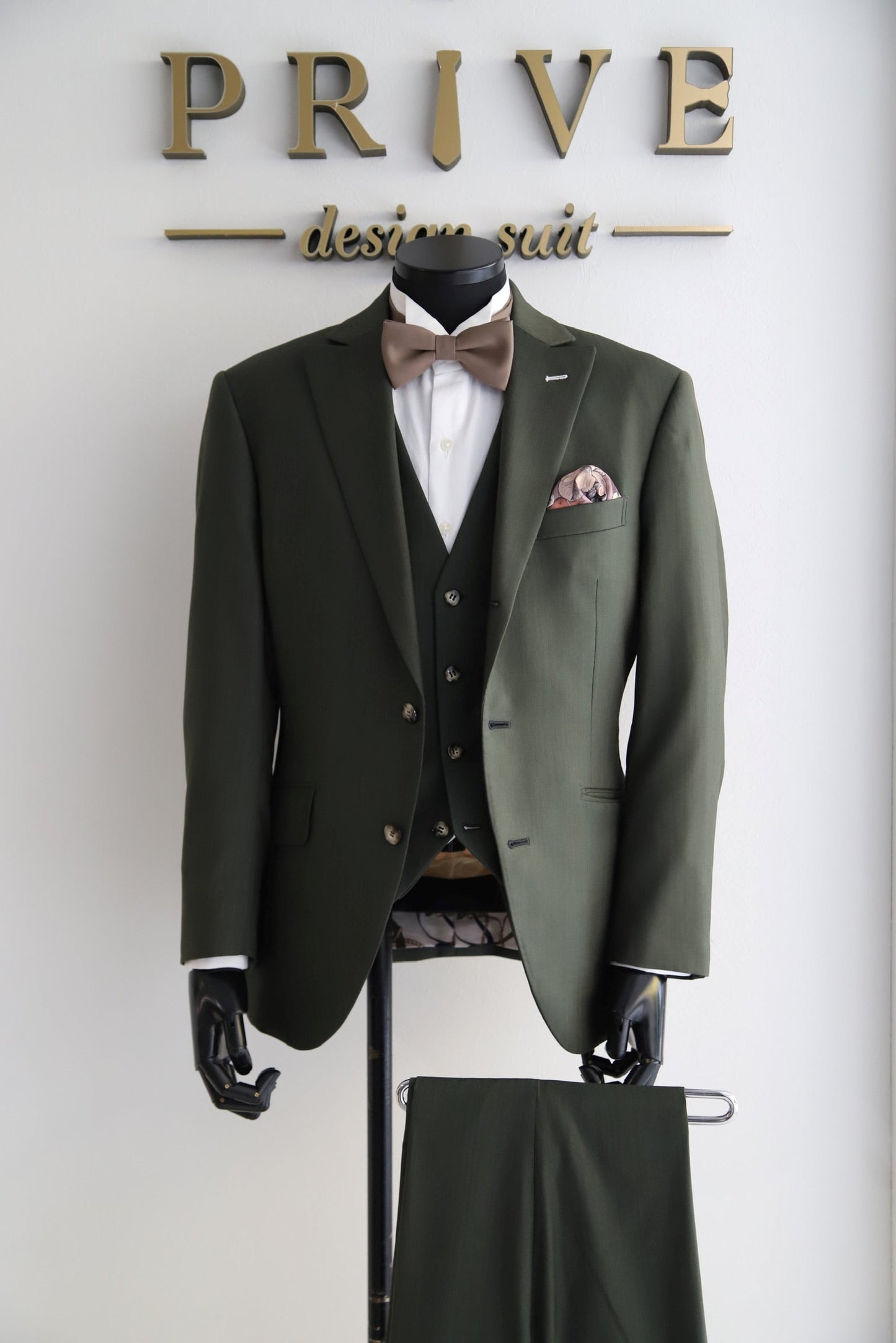 カーキスーツ【結婚式 タキシード レンタル】