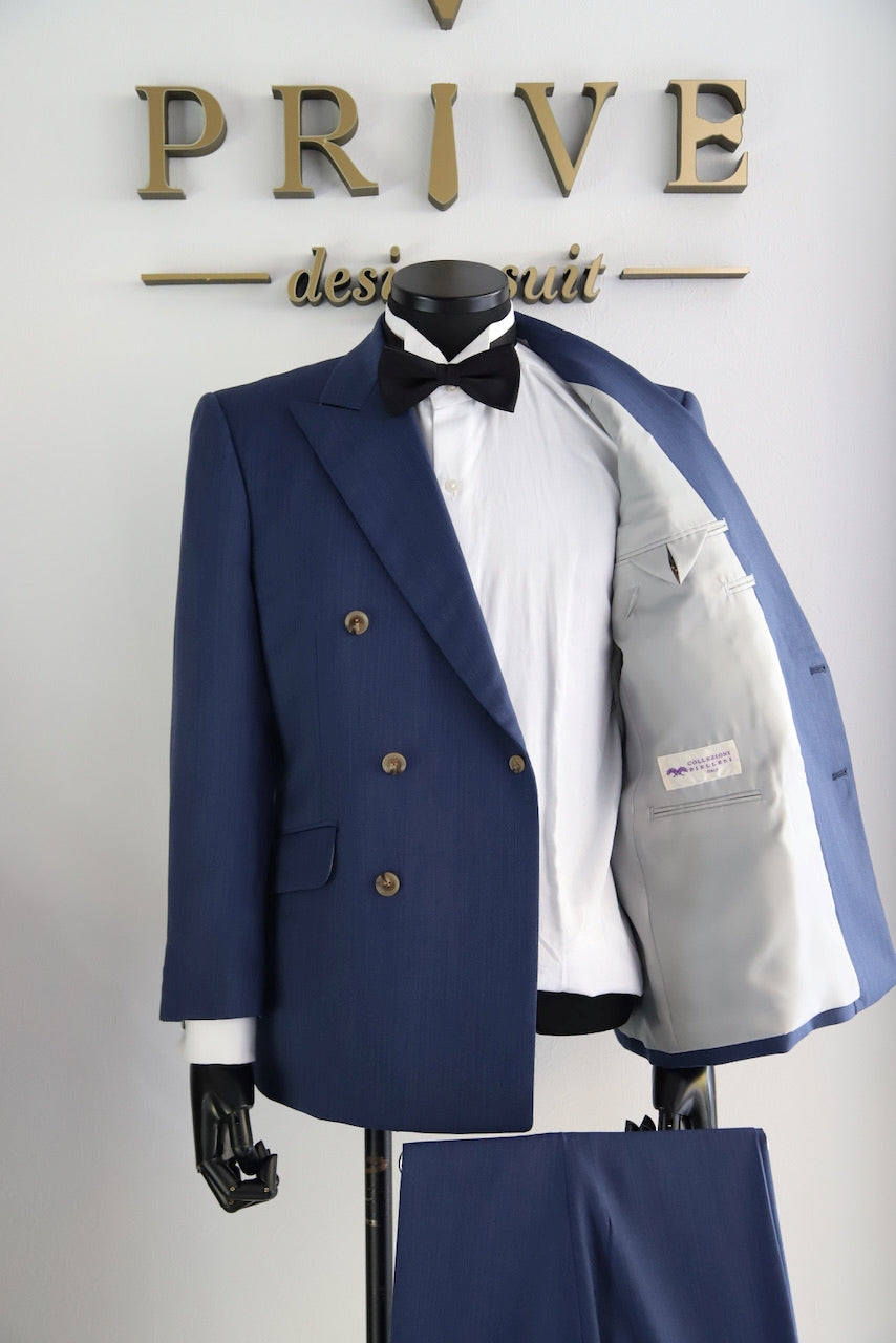 ブルーダブルスーツ【結婚式 タキシード レンタル】