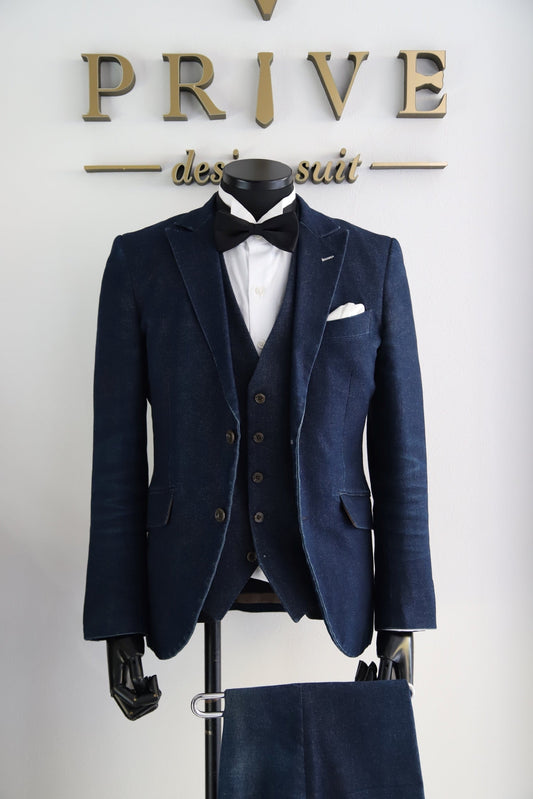 デニムスーツ/ブルー【結婚式 タキシード レンタル】