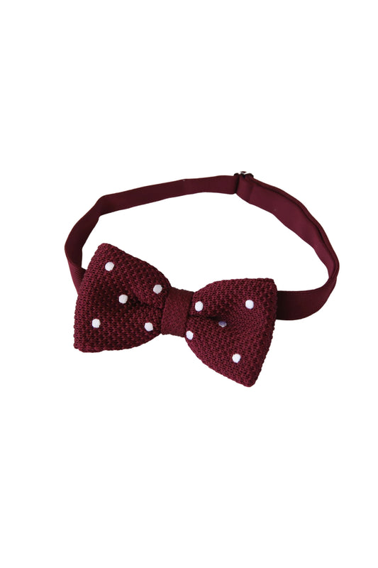 蝶ネクタイ/ドット柄レッド【結婚式 タキシード】