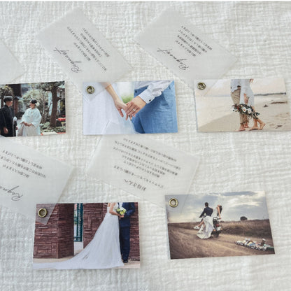 写真つき リクエストカード 付箋 【結婚式 ペーパー 招待状】