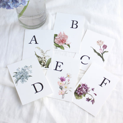 【テーブルナンバーカード】クラッシックブルーム【結婚式 挙式 披露宴 演出グッズ】