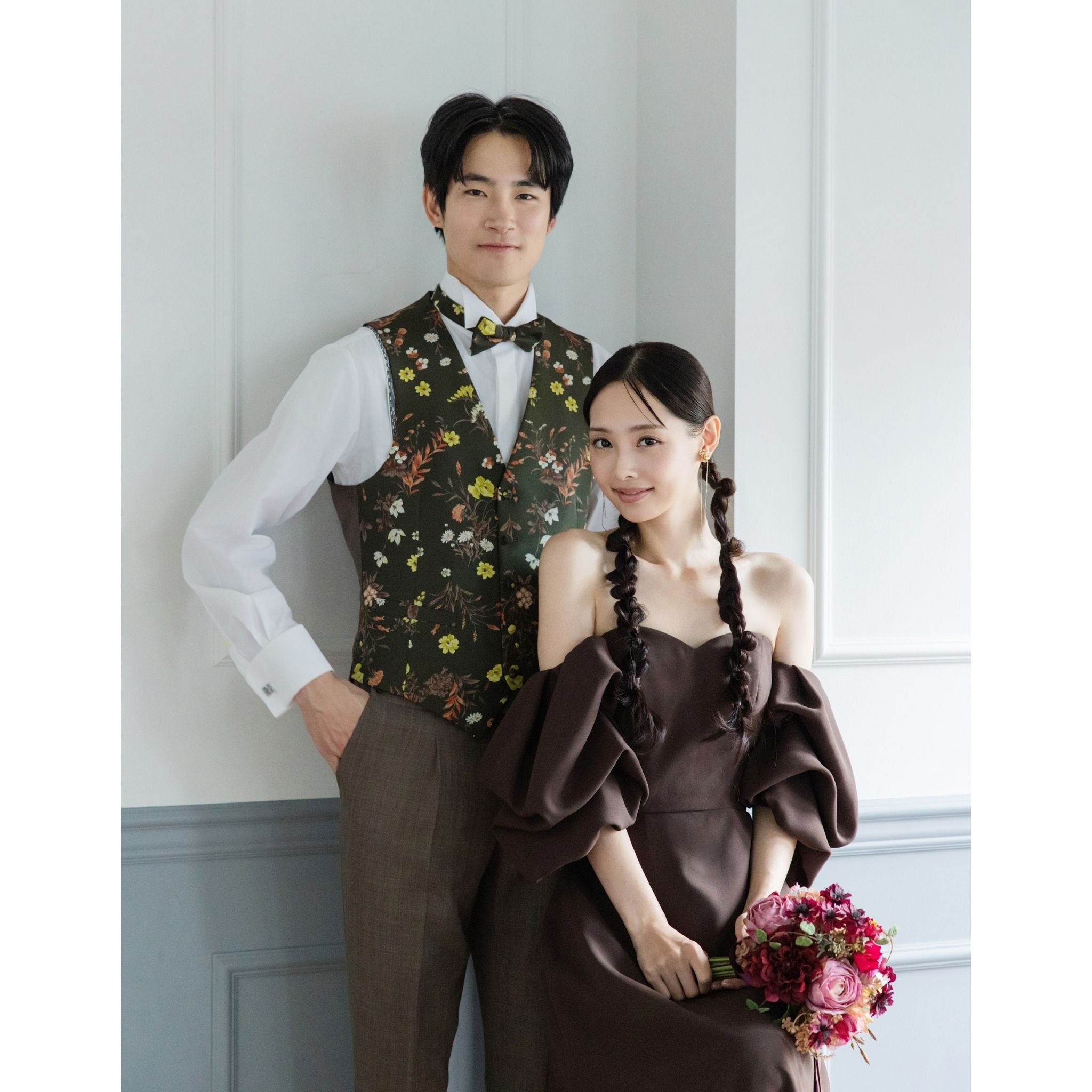 NOA0063-brown【カラードレス オーダーメイド】 – 結婚式準備サイトCORDY