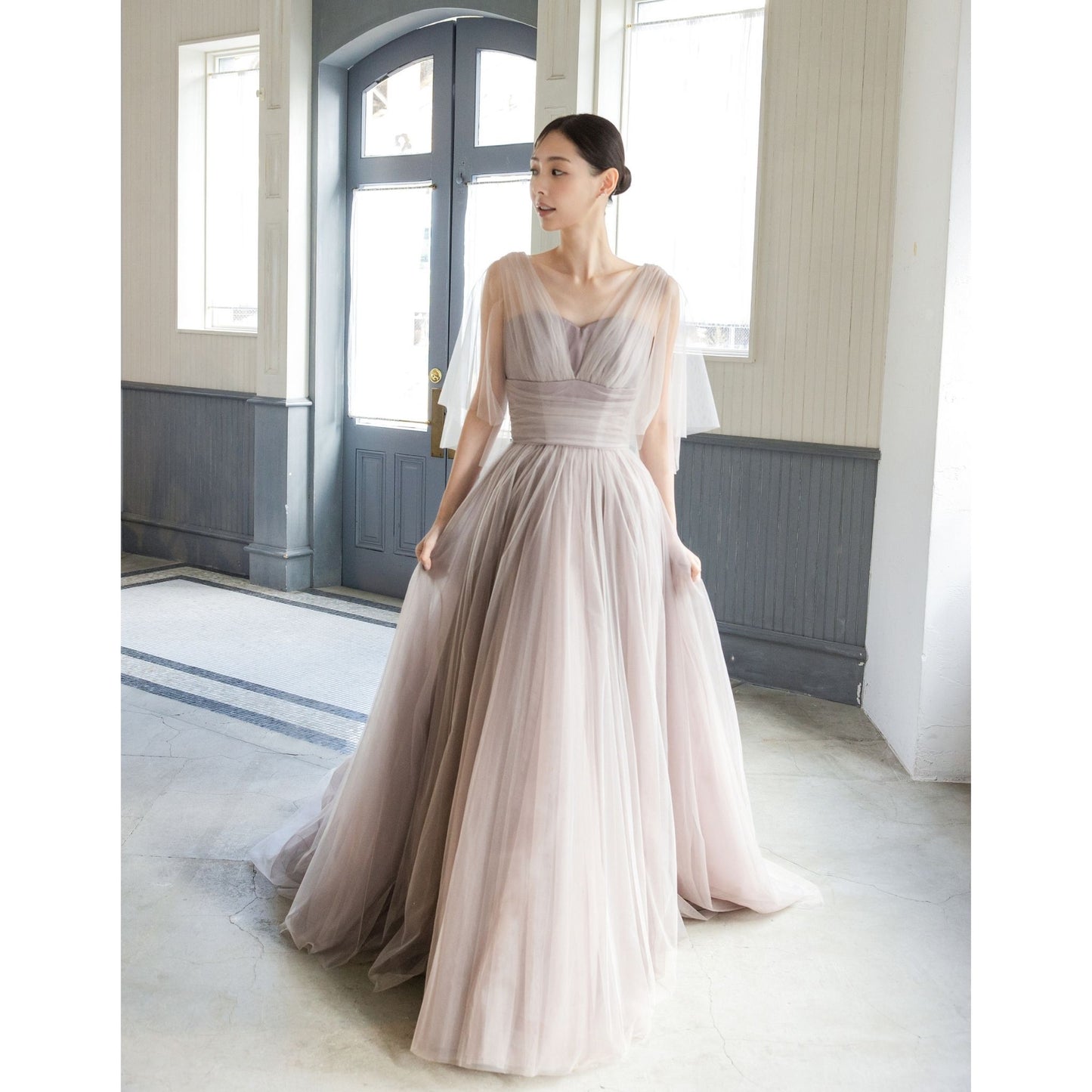 NOA0061_gray【結婚式 カラードレス オーダーメイド】