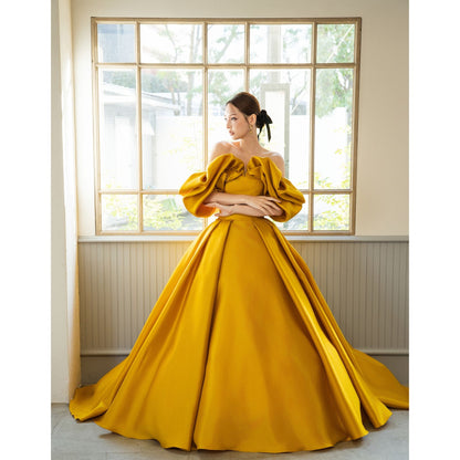 NOA0071_yellow【結婚式 カラードレス オーダーメイド】