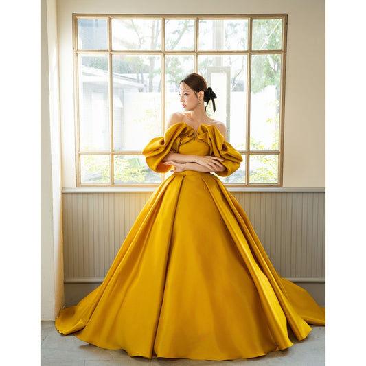 NOA0071_yellow【結婚式 カラードレス オーダーメイド】