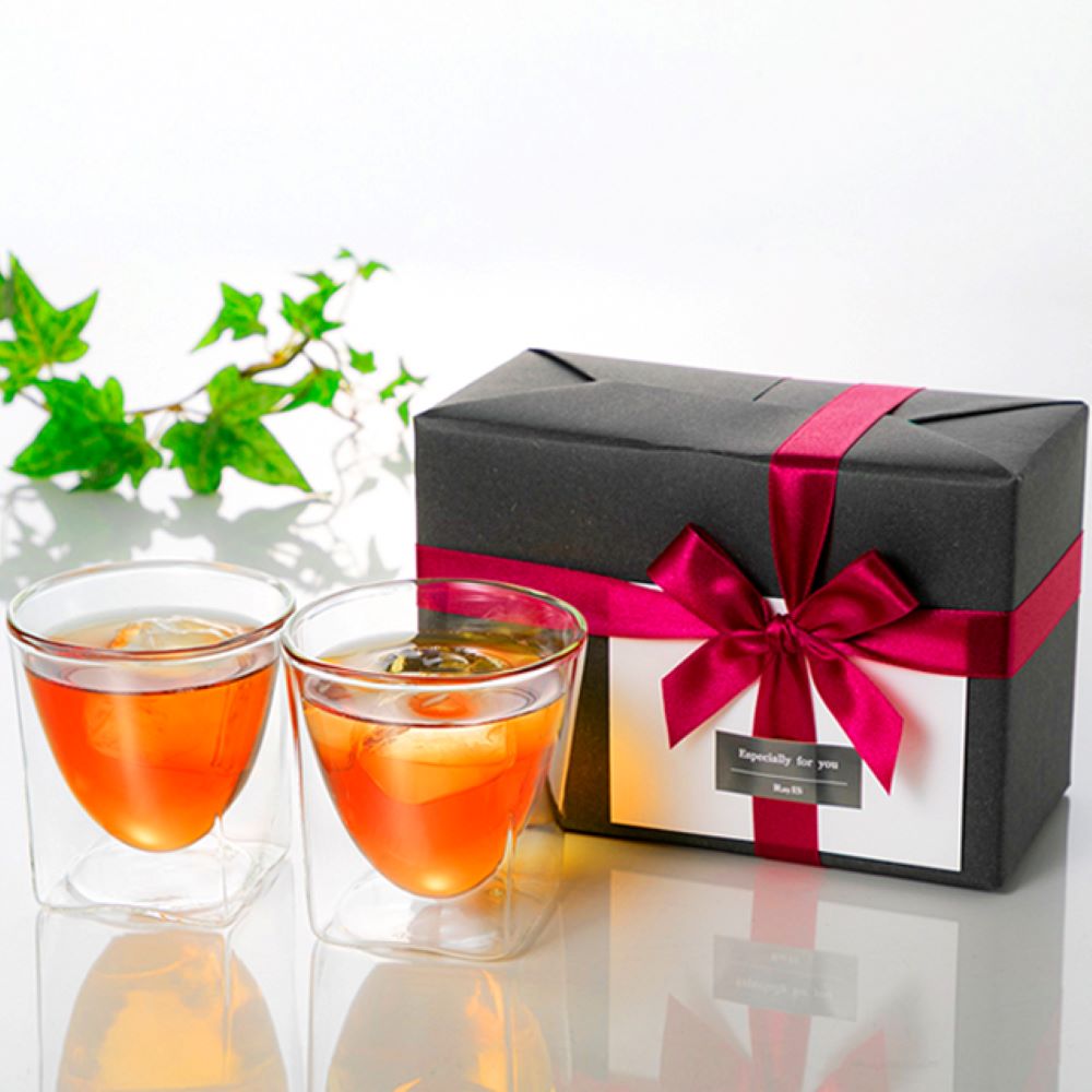 RayES/レイエス ダブルウォールグラス RDS-004 200ml 2個入り ラッピング・メッセージカード付 GS-02400 【結婚式 ギフト 引き出物 食器類】