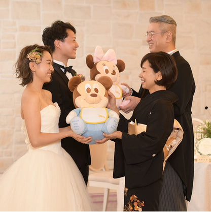 セレブレーションベア・ウェディング (フラワーリボン_タキシード) 【結婚式 披露宴 ギフト 両親贈呈品 ウェイトドール】