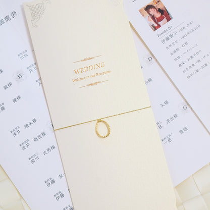 【※席次表+席札セット キャンペーン実施中※】 ウエディングチャーム パール (印刷込み)【結婚式 ペーパー 席次表】