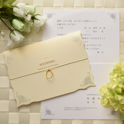【※席次表+席札セット キャンペーン実施中※】 ウエディングチャーム パール (印刷込み)【結婚式 ペーパー 席次表】