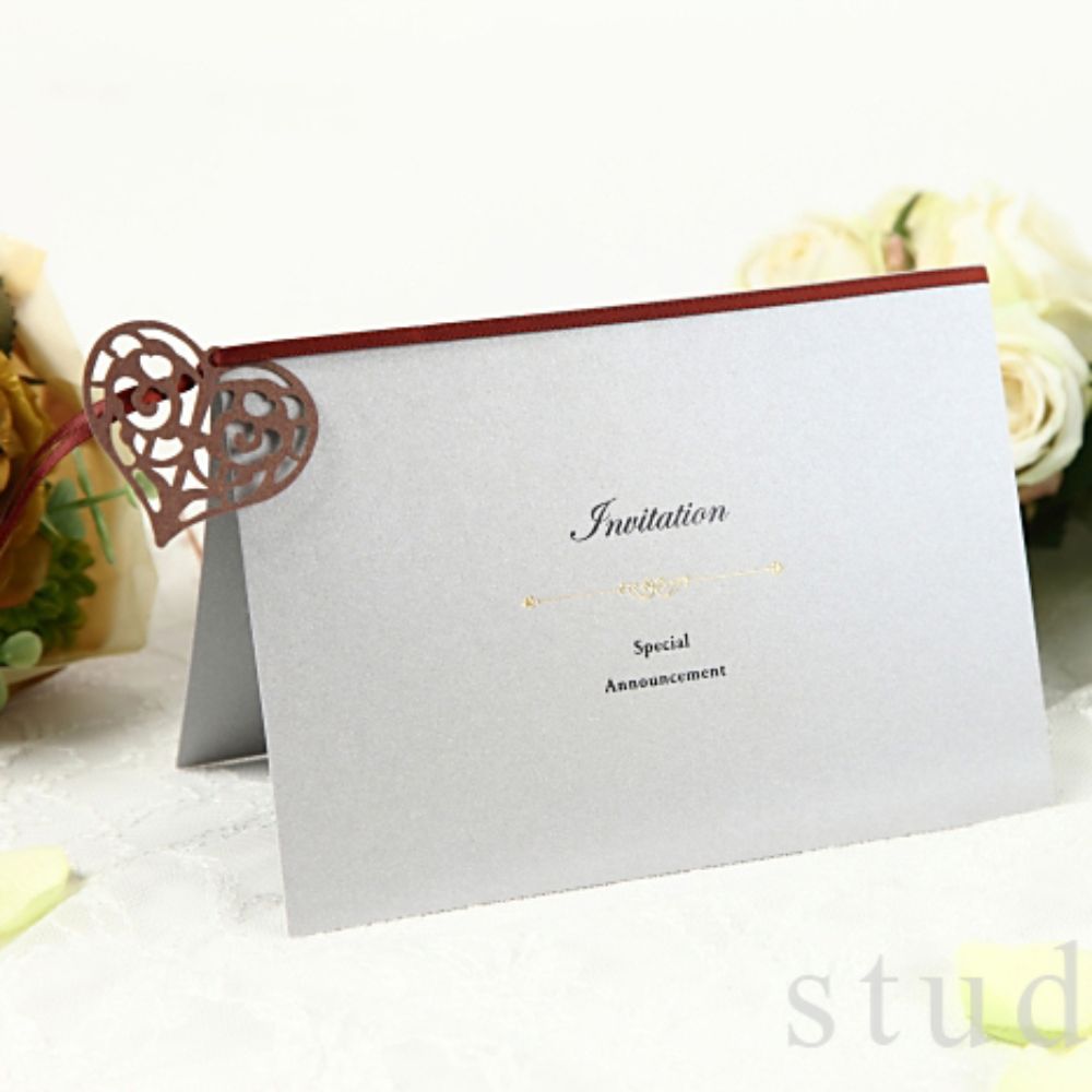 招待状セット サンタムール グレー【結婚式 ペーパー 招待状】