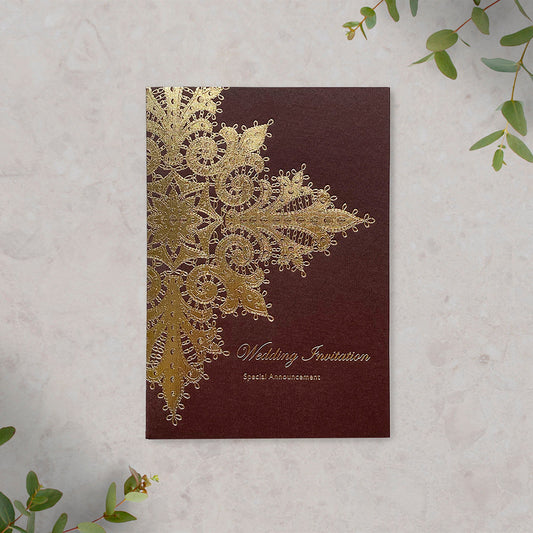 招待状 「 ソレイユ ブラウン 」 手作りキット | 結婚式 パーティー【結婚式 ペーパー 招待状】