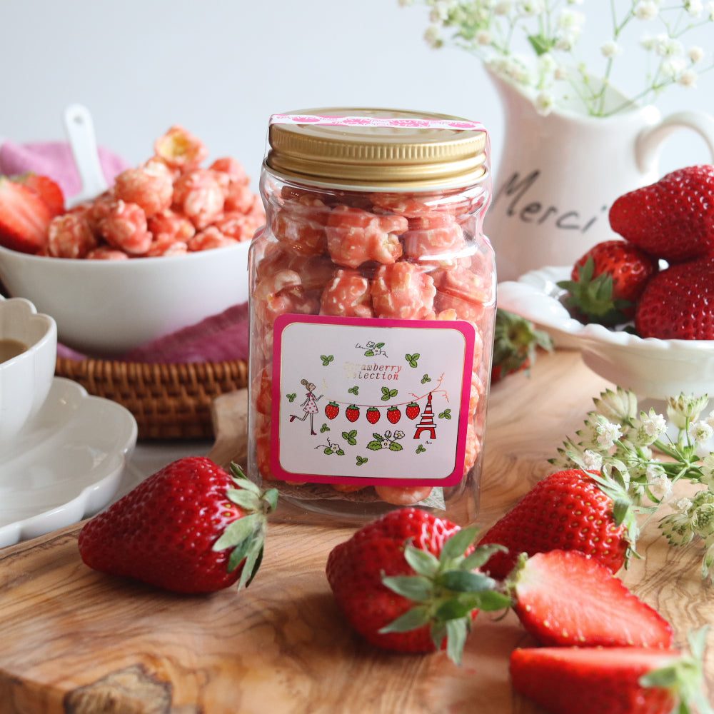 パリ・ホワイトショコラ&ストロベリーポップコーン【ボトル】ジュエル 【結婚式 ギフト 食品 引き菓子 洋菓子】