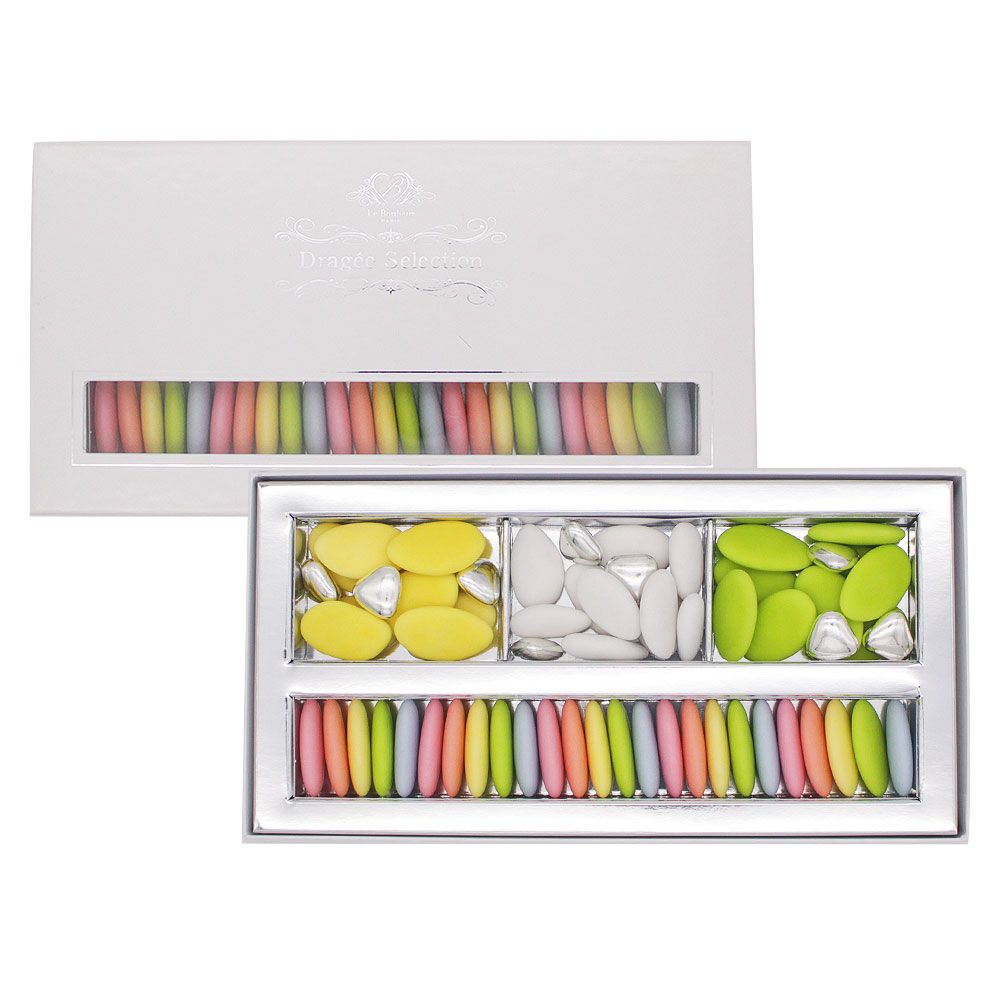 フランス産 ドラジェ アソートボックス(ホワイト) M-YG 【結婚式 ギフト 食品 引き菓子 洋菓子】
